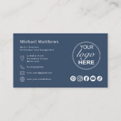 Gitaarleraar Logo en Social Media Custom Visitekaartje (Achterkant)