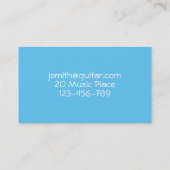 Gitaarleraar moderne pastelmuziekleraar visitekaartje (Achterkant)