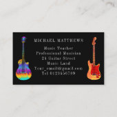Gitaarleraar Musicus Custom Visitekaartje (Achterkant)