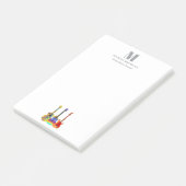 Gitaarleraar Muziek Business Custom Mongram Post-it® Notes (Schuin)