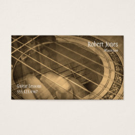 Gitaarleraar muzieklessen instructie visitekaartjes