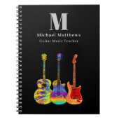 Gitaarleraar Muzieklessen Op Maat Notitieboek (Voorkant)