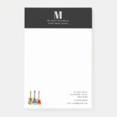 Gitaarleraar Muzieklessen Op Maat Zakelijk Post-it® Notes (Voorkant)