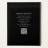 Gitaarleraar muzieklessen QR-code Planner (Achterkant)