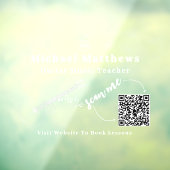 Gitaarleraar Muzieklessen QR-code Raamsticker (Vel 3)