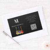 Gitaarleraar muzieklessen QR-code Rechthoekige Sticker (Envelop)