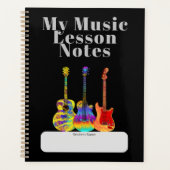 Gitaarleraar Muzieklessen Student Aangepast Planner (Voorkant)