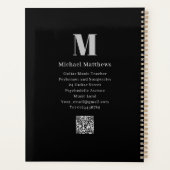 Gitaarleraar Muzieklessen Student Aangepast Planner (Achterkant)