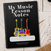 Gitaarleraar Muzieklessen Student Custom Notitieboek