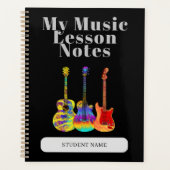 Gitaarleraar Muzieklessen Student Custom Planner (Voorkant)