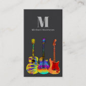 Gitaarleraar Muzikant Custom Logo Visitekaartje (Voorkant)