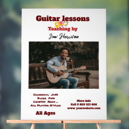 Gitaarleraar op maat gemaakte acrylen bord