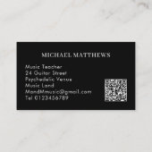 Gitaarleraar Professionele Muzikant QR Code Visitekaartje (Achterkant)