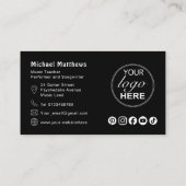 Gitaarleraar QR Code Custom Visitekaartje (Achterkant)