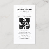 Gitaarleraar QR-code foto Visitekaartje (Achterkant)