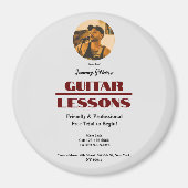 Gitaarles Adverteren cirkel Magent Magneet (Voorkant)