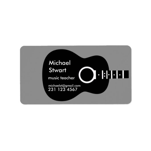 gitaarlessen etiket (Voorkant)