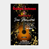 Gitaarlessen Gepersonaliseerd Acryl Teken Grote Ma Acryl Bord (Voorkant)