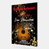 Gitaarlessen Gepersonaliseerd Acryl Teken Grote Ma Acryl Bord (Hoek)