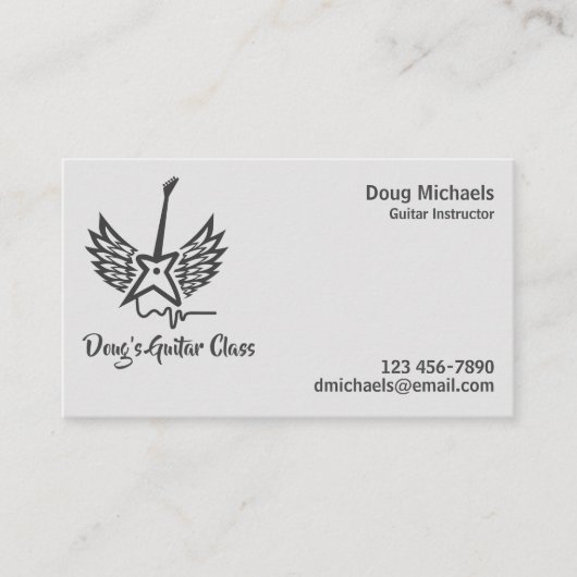 Gitaarlessen / Instructeur Visitekaartje (Voorkant)