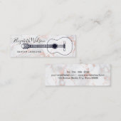 gitaarlessen marmer decor mini visitekaartje (Voorkant / Achterkant)