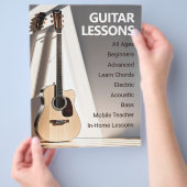 Gitaarlessen Muziekdocent Flyer Sjabloon (Hand)