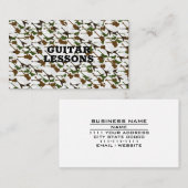 Gitaarlessen Muziekleraar Gitarist Instructeur Visitekaartje (Voorkant / Achterkant)