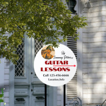 Gitaarlessons Buitenbord Cirkel Tuinbord 