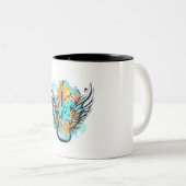 Gitaarliefde Tweekleurige Koffiemok (Voorkant rechts)