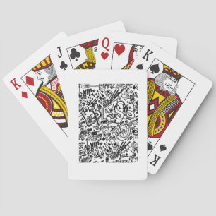 gitaarliefhebber   Gitaar Patroon Gift Pokerkaarten