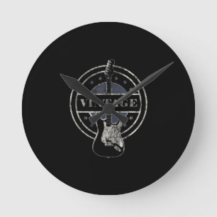gitaarliefhebber    retro gitaargeschenk ronde klok