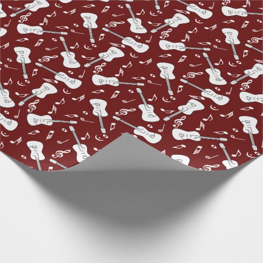 Gitaarlijnen Muzieknoten Cadeaupapier (Hoek)