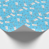 Gitaarlijnen Muzieknoten Cadeaupapier (Hoek)