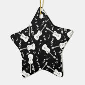 Gitaarlijnen Muzieknoten Keramisch Ornament (Links)