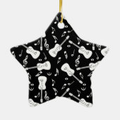 Gitaarlijnen Muzieknoten Keramisch Ornament (Achterkant)