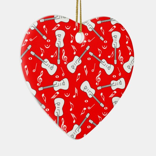 Gitaarlijnen Muzieknoten Keramisch Ornament (Rechts)