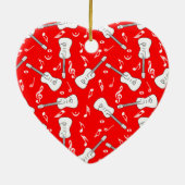 Gitaarlijnen Muzieknoten Keramisch Ornament (Achterkant)