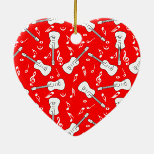 Gitaarlijnen Muzieknoten Keramisch Ornament