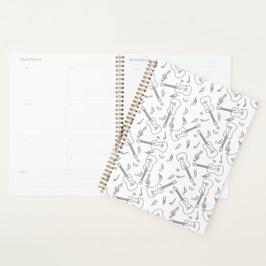 Gitaarlijnen Muzieknoten Planner (Display)