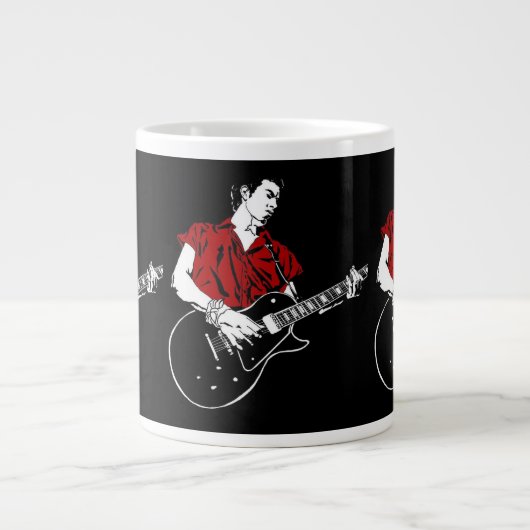 gitaarman grote koffiekop (Voorkant)
