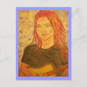 gitaarmeisje briefkaart