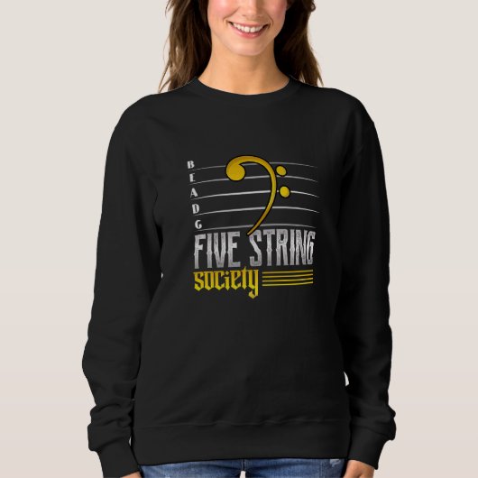 Gitaarmuziek Five Strings Society Trui (Voorkant)