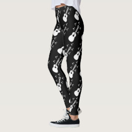Gitaarmuziek gedrukt leggings