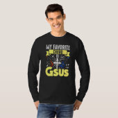 Gitaarmuziek Mijn favoriete akkoord is Gsus Jesus  T-shirt (Voorkant volledig)
