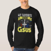 Gitaarmuziek Mijn favoriete akkoord is Gsus Jesus  T-shirt (Voorkant)
