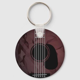 Gitaarmuziek moderne minimalistische sleutelhanger