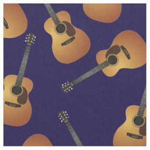 Gitaarmuziek Muzikant Kamer Decor Blauw Stof