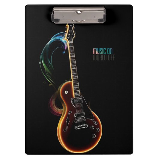 Gitaarmuziek op klembord (Voorkant)