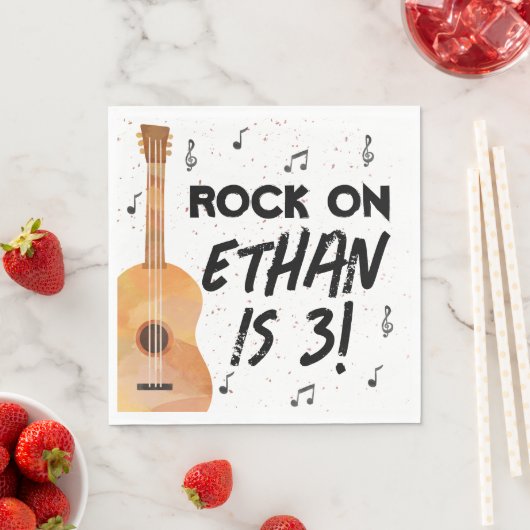 Gitaarmuziek Verjaardagsfeestje Papieren servetten (Insitu)