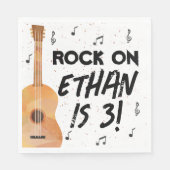 Gitaarmuziek Verjaardagsfeestje Papieren servetten (Voorkant)